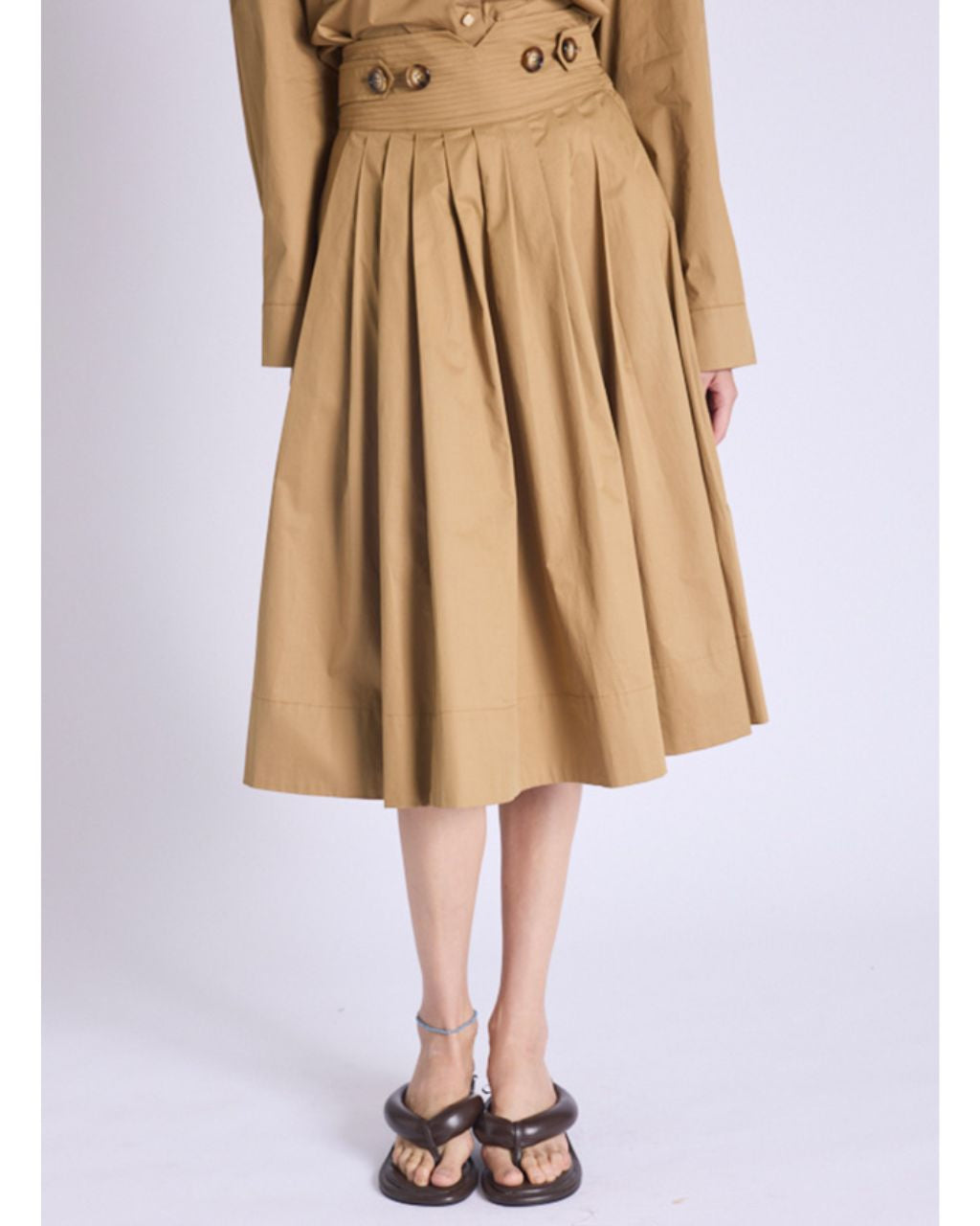 JULIET JUPE MIDI A GODETS