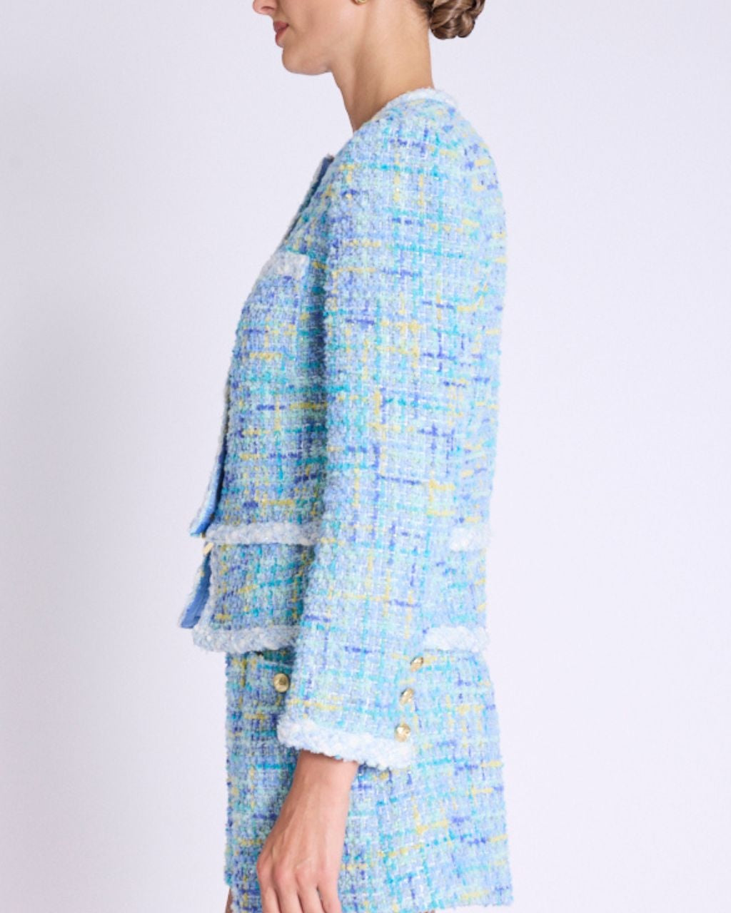 VESTE COURTE ZIPPEE TWEED