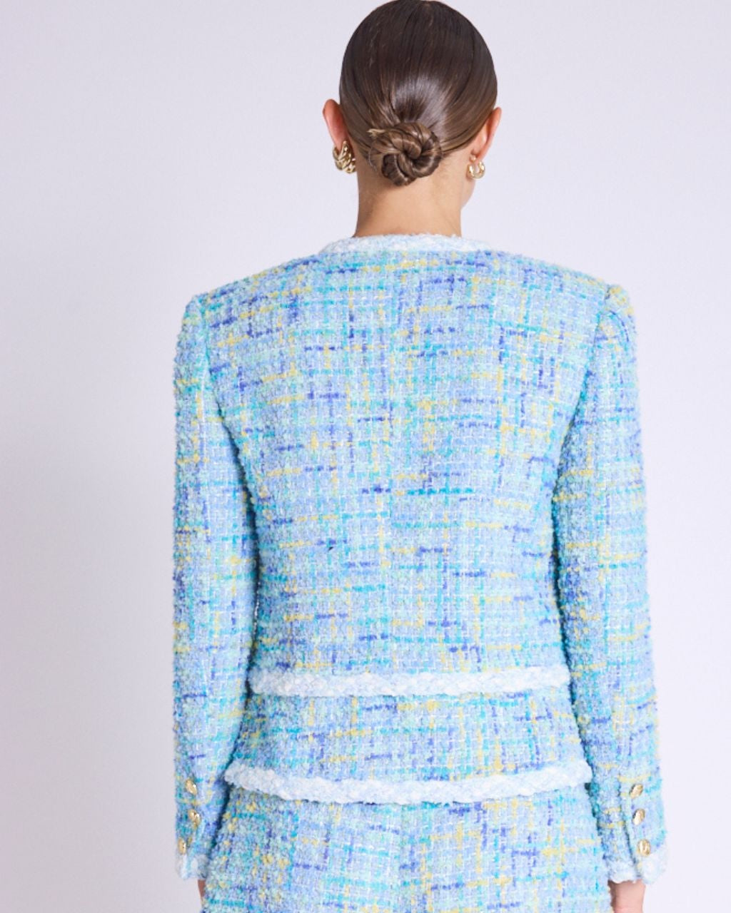 VESTE COURTE ZIPPEE TWEED