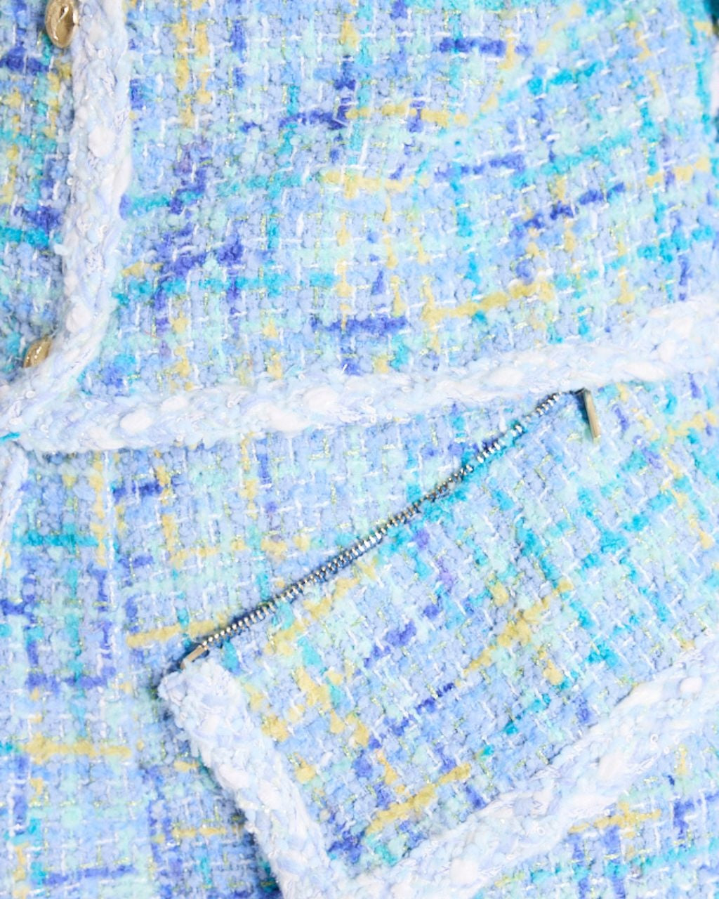 VESTE COURTE ZIPPEE TWEED