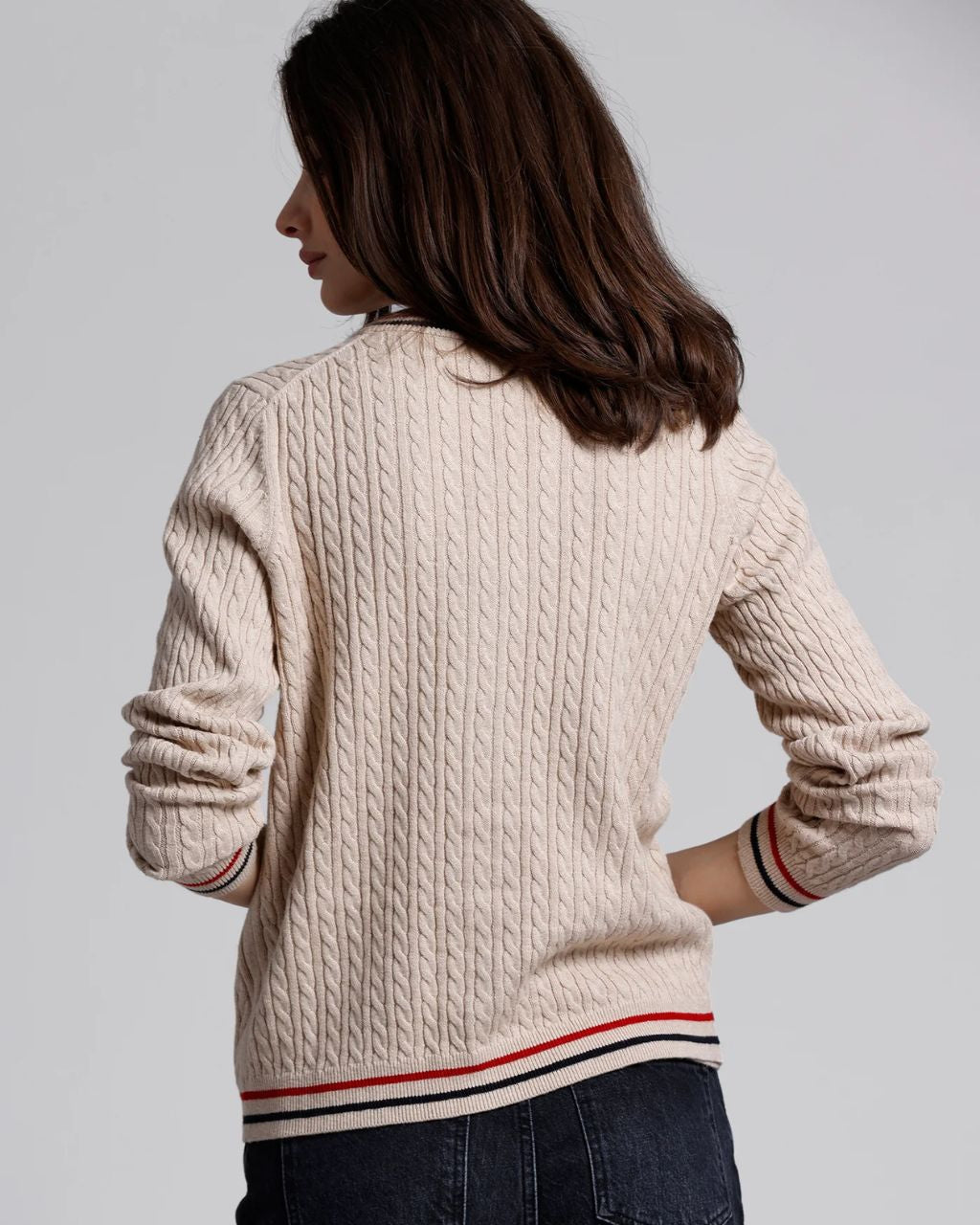 Baby Cable Cardi with Tipping