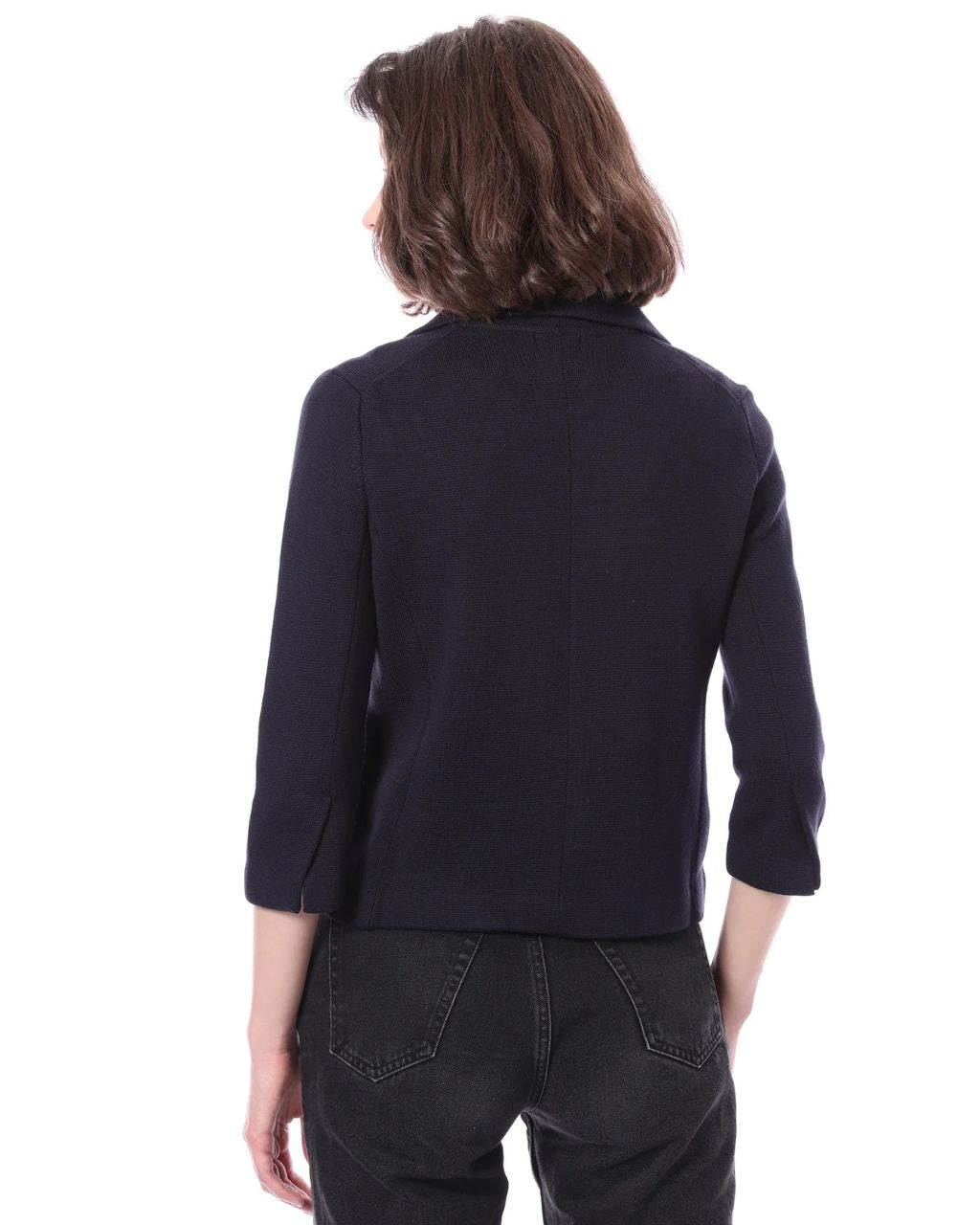Cotton Blend Shrunken Blazer