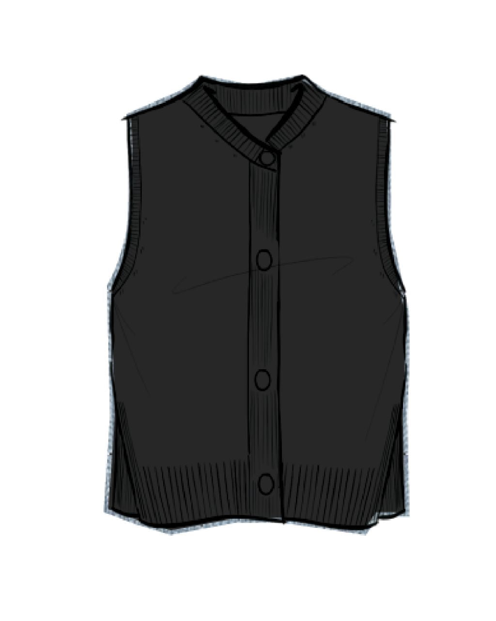 Supima Cotton Cashmere Button Front Vest