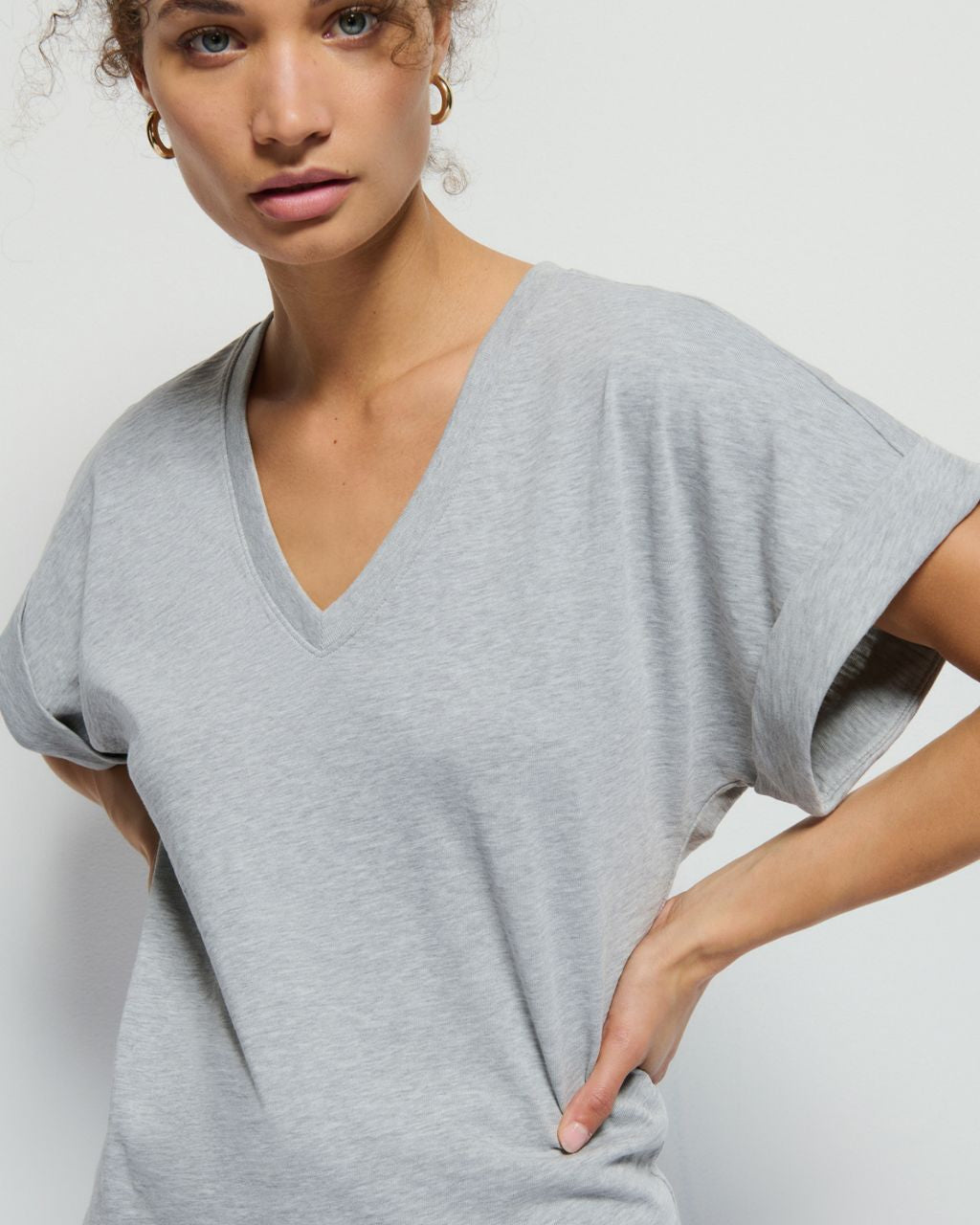 Stevie Cuffed V-Neck