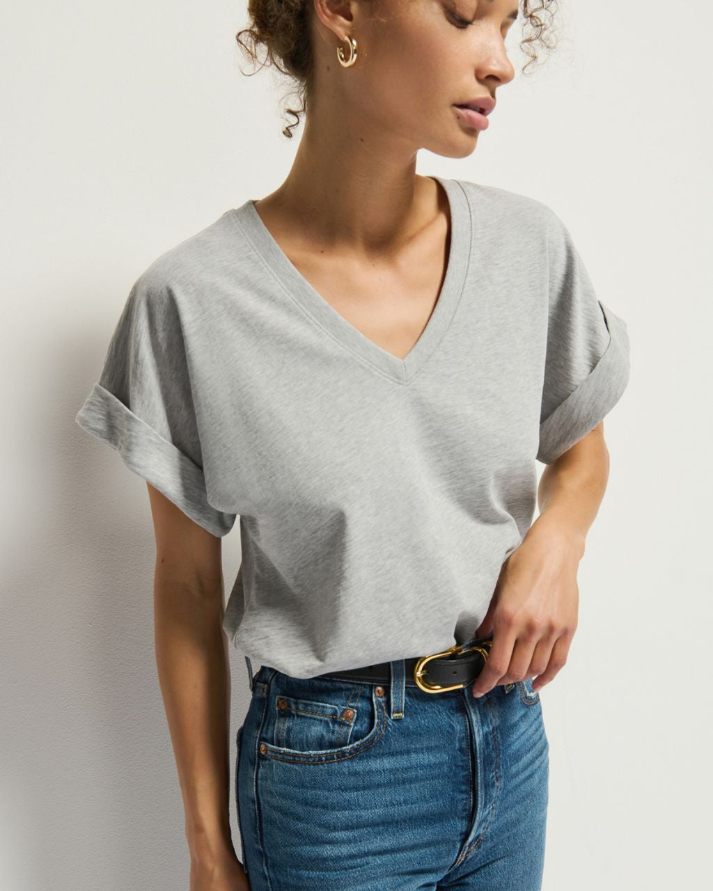 Stevie Cuffed V-Neck