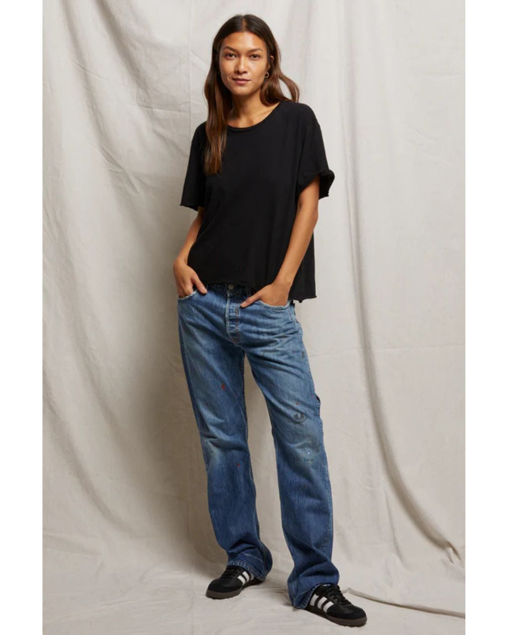 Eddie Recycled Boxy Raw Hem Tee