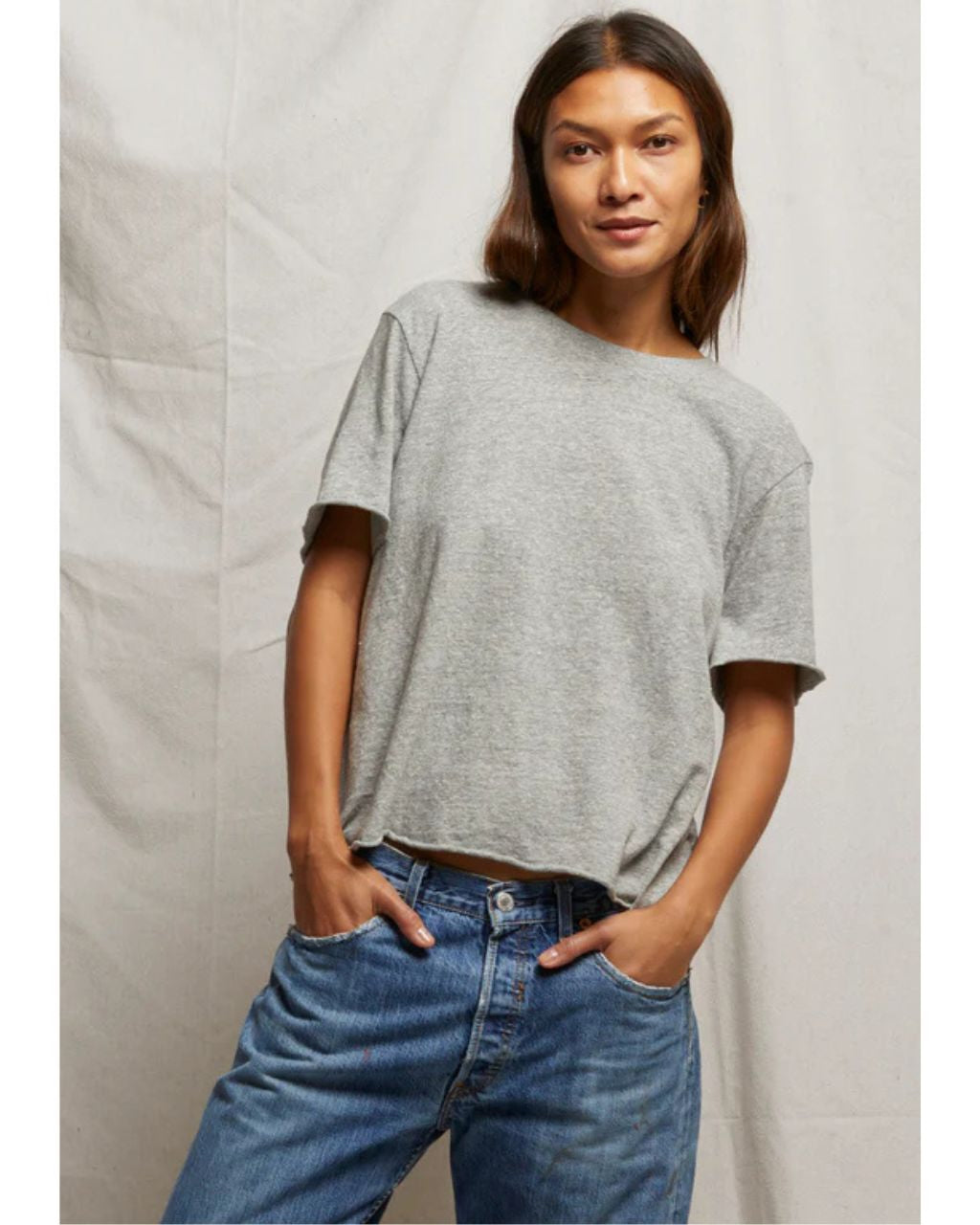 Eddie Recycled Boxy Raw Hem Tee