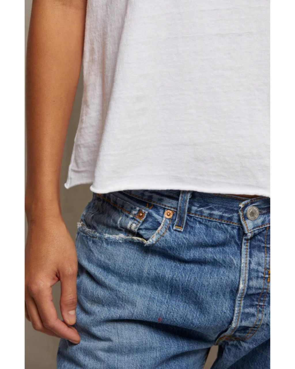 Eddie Recycled Boxy Raw Hem Tee