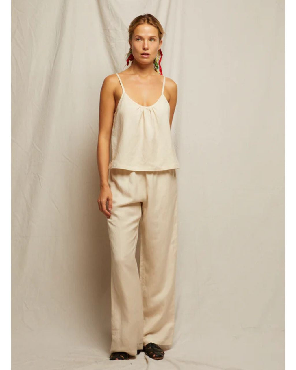 Georgette Woven Linen Pant