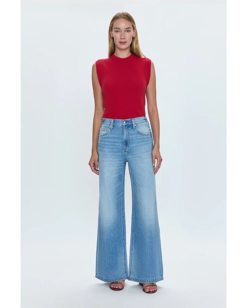 Jadyn Low Slung Palazzo Jean - Major