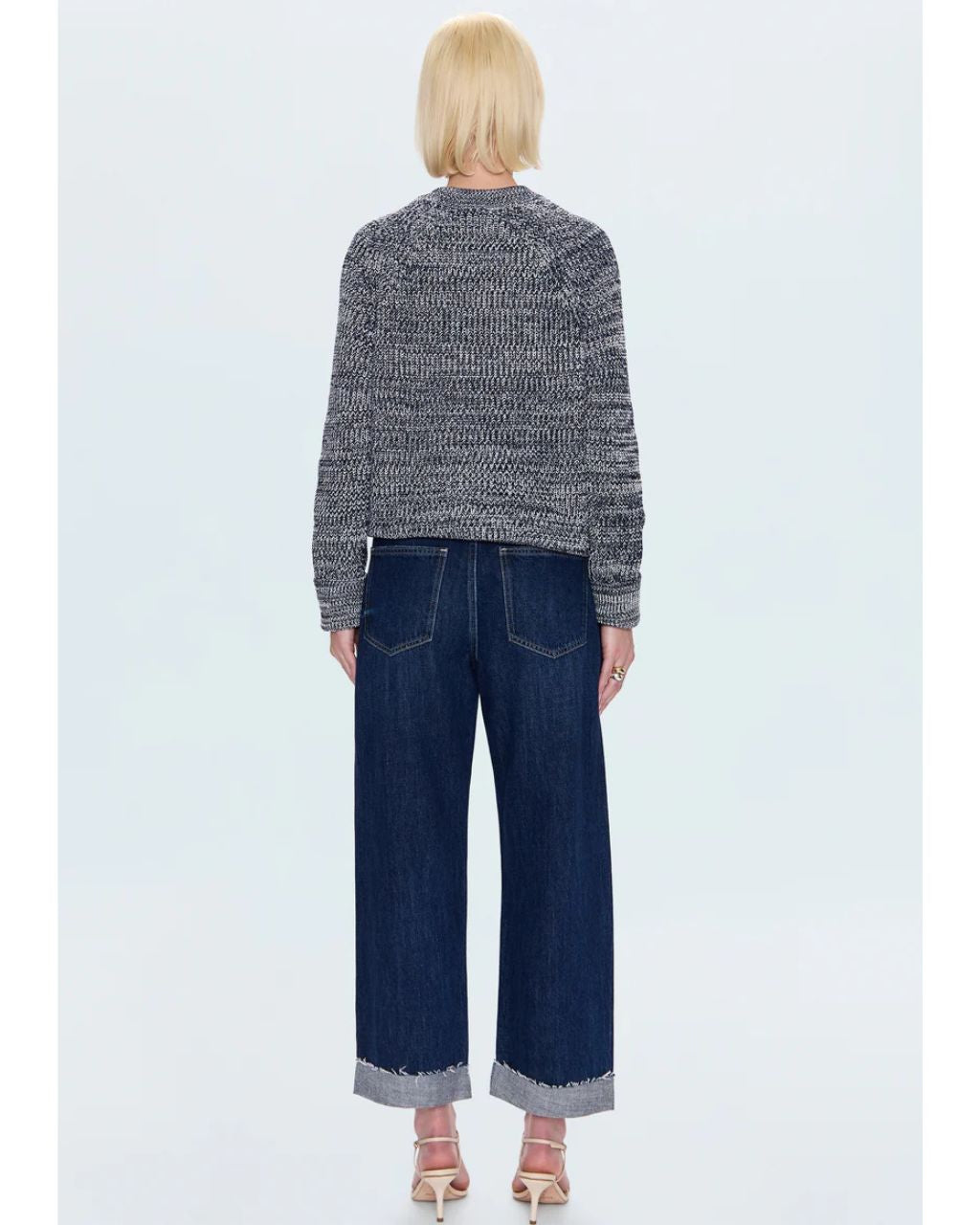 Kacey Mid-Rise Straight Cuffed Jean