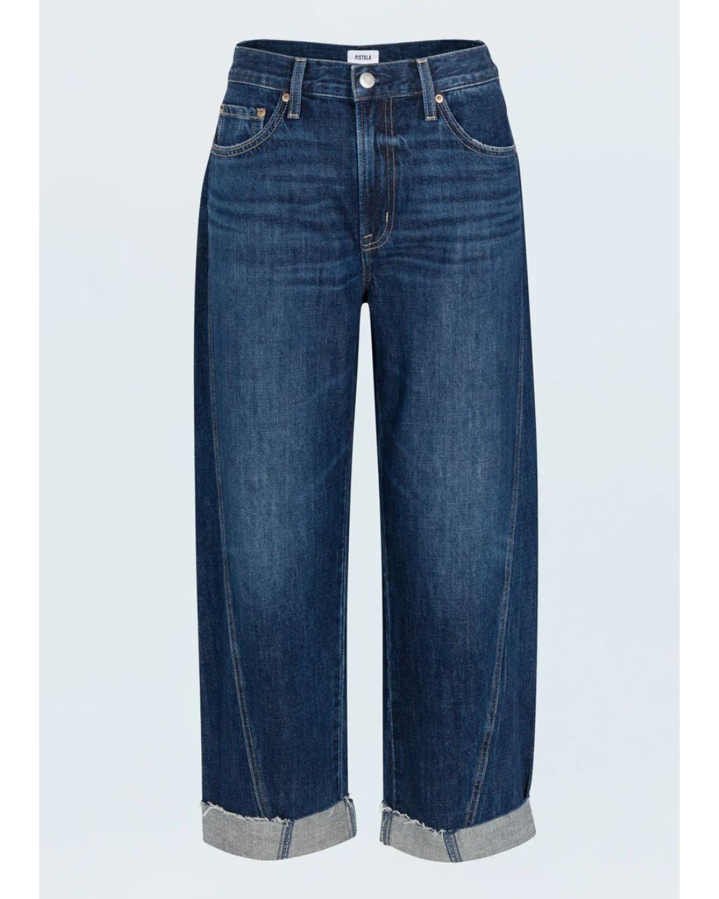 Kacey Mid-Rise Straight Cuffed Jean