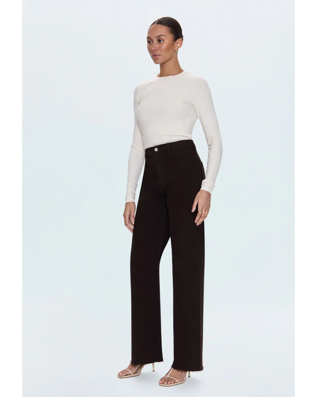 Penny High Rise Wide Leg Jean - Mocha