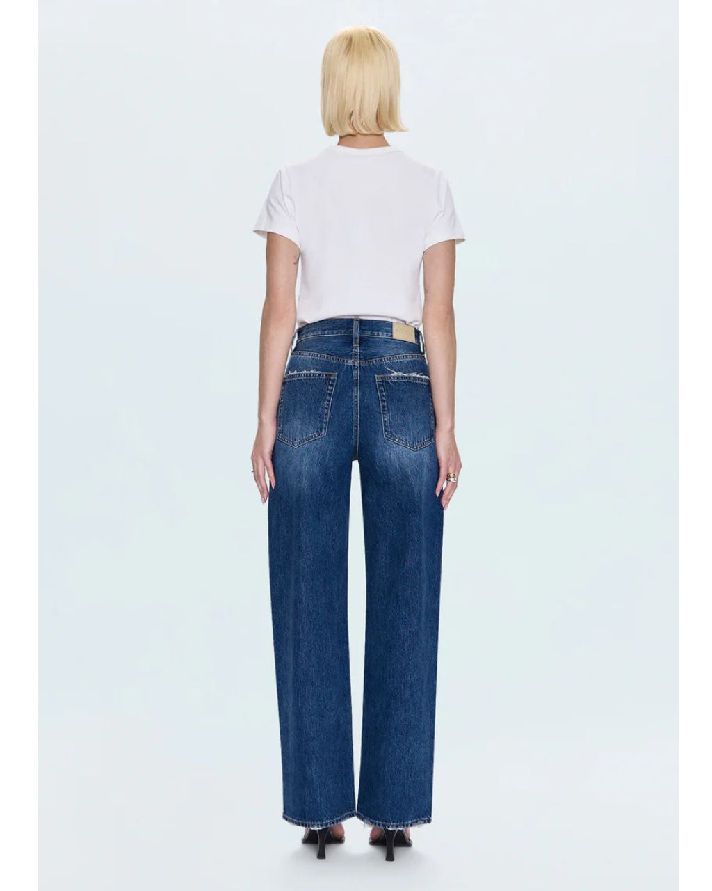 Tate High-Rise Bowed Wide Leg Jean