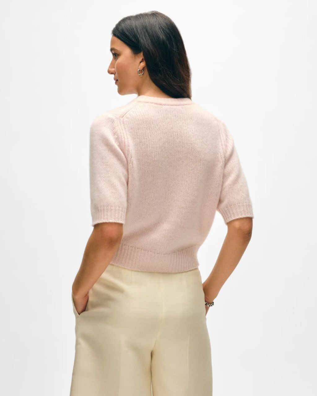 Cashmere Elbow Sleeve Cardigan