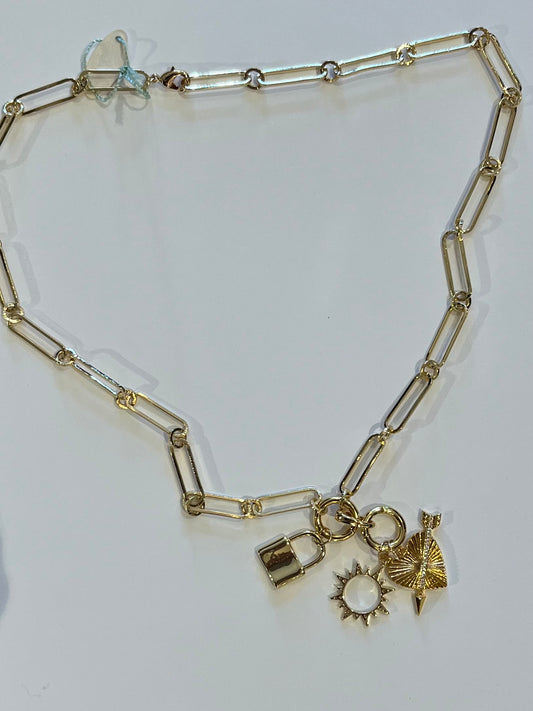 Three Charm Necklace