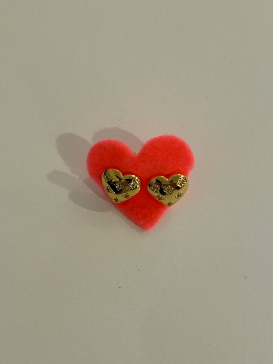 Solid Gold Heart Earrings