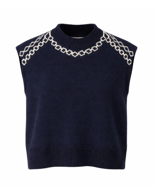 Chris Top - Navy Knit