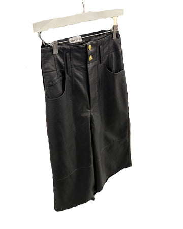 Pantalon Court Simili Cuir