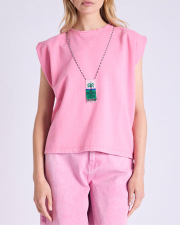 TSHIRT COLLIER PERLES AMOVIBLE