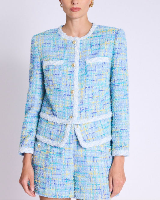 VESTE COURTE ZIPPEE TWEED