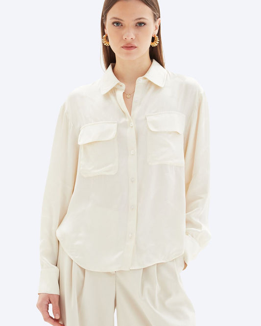Tiger Melanie Long Sleeve Utility Blouse