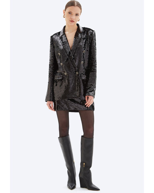 SEQUINED STELLA Double-Breasted Classic Blazer