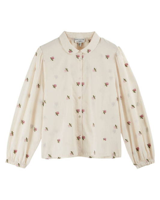 BLOUSE COURTE BRODEE AO ROSES