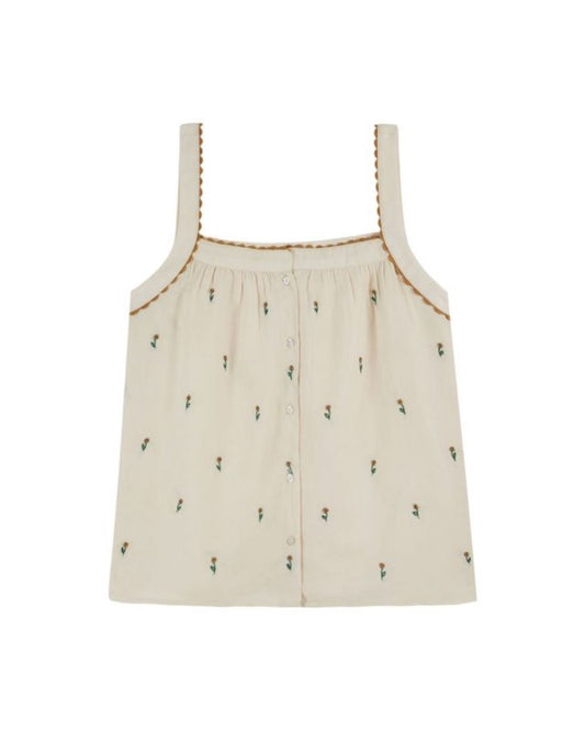 Dakar Embroidered Strappy Top