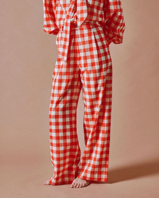 Dali Red Gingham Pant