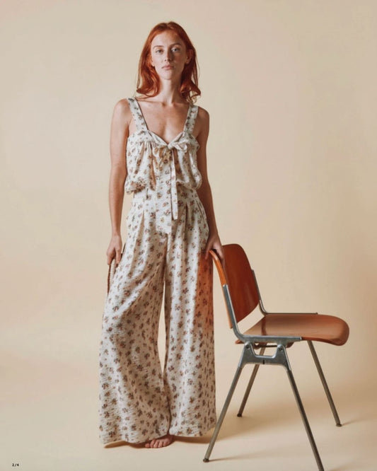 Dani Tie Front Floral Top