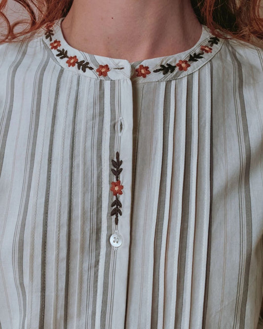 Blouse Rayure Brodee