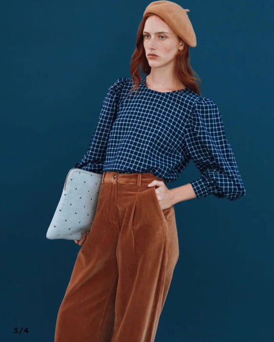 PANTALON LARGE VELOURS