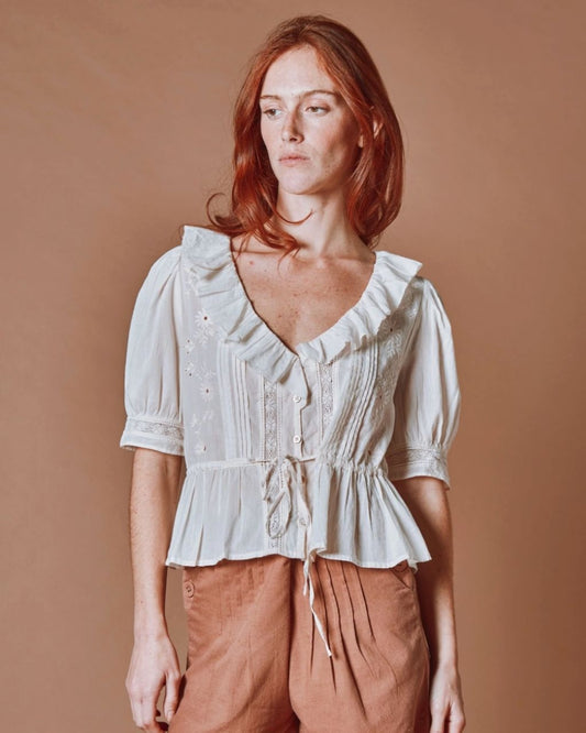 Damoiseau Vintage Cotton Voile Blouse