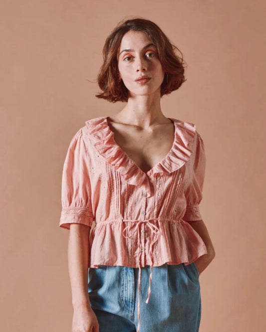 Damoiseau Vintage Cotton Voile Blouse