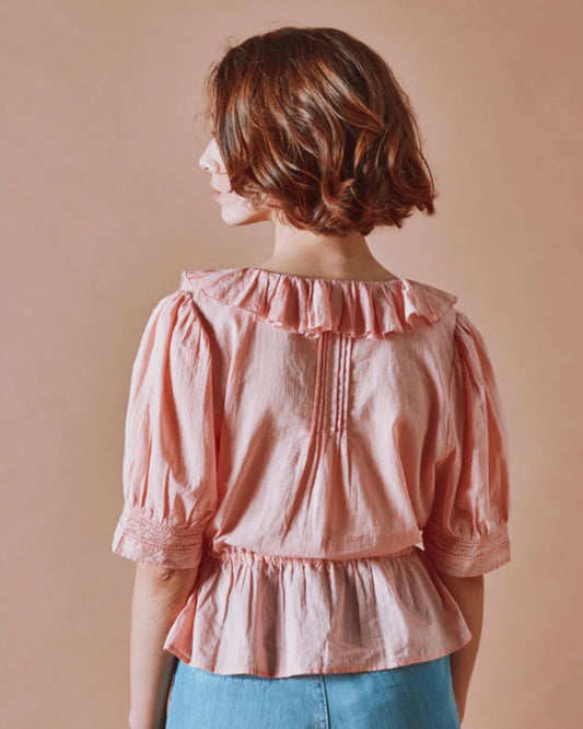 Damoiseau Vintage Cotton Voile Blouse