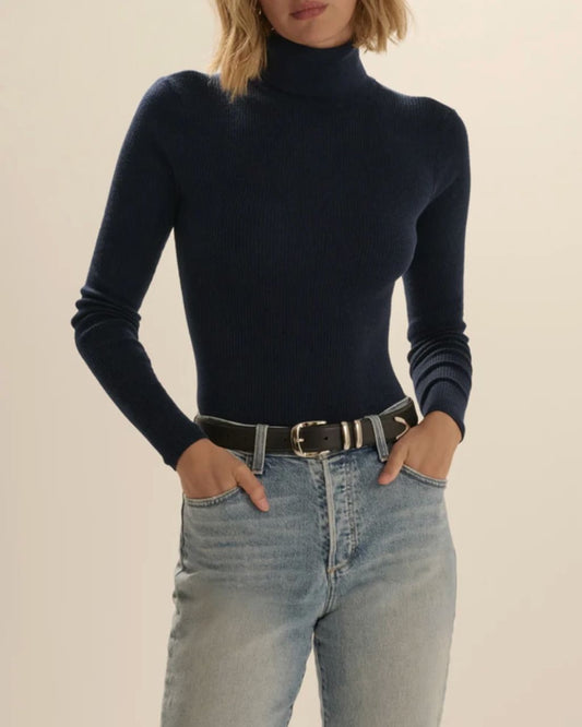 The Amelia Long Sleeve Top - Navy