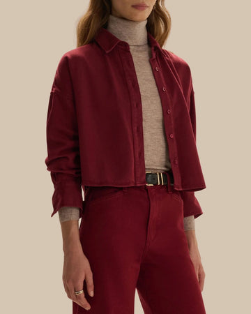 The Crop Ex-Boyfriend Shirt - Ruby