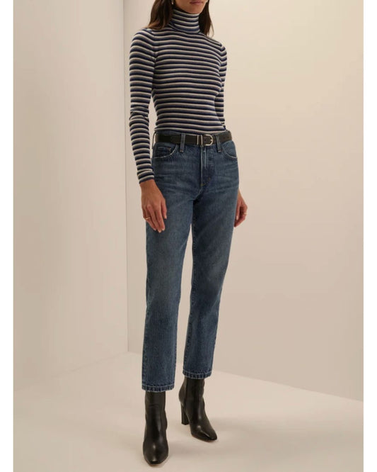 The Dot Mid-Rise Straight Ankle Jeans