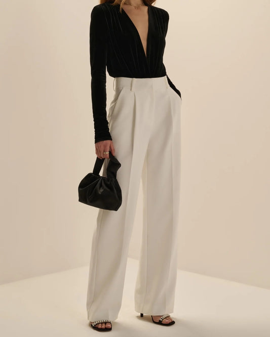 The Velvet Date Blouse Bodysuit