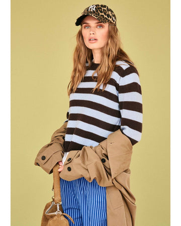 Cashmere Stripe Crew
