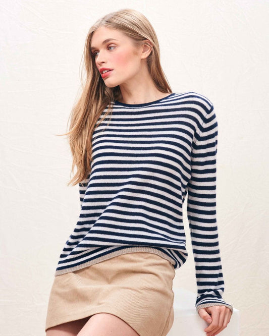Cashmere Little Stripe Crew