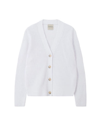 Cotton fisherman Rib Cardigan