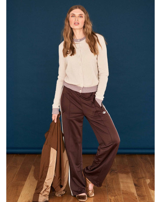 Cashmere Lurex Trim Cardigan