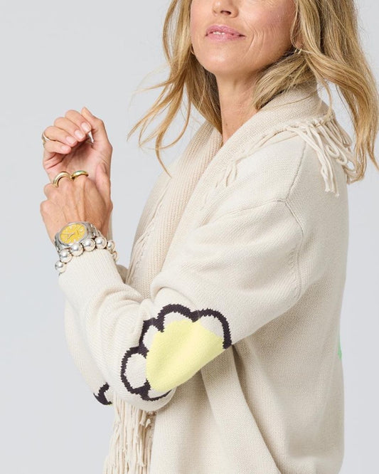 Fringe Shawl Collar Cardigan