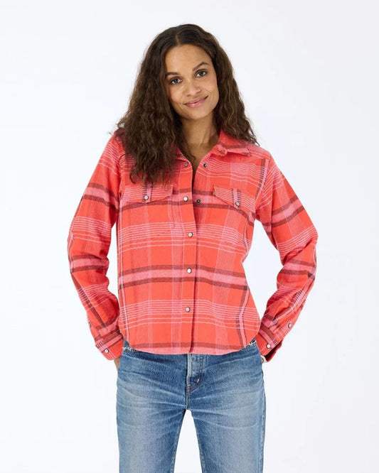 Pia Western Funnel Plaid Shirt