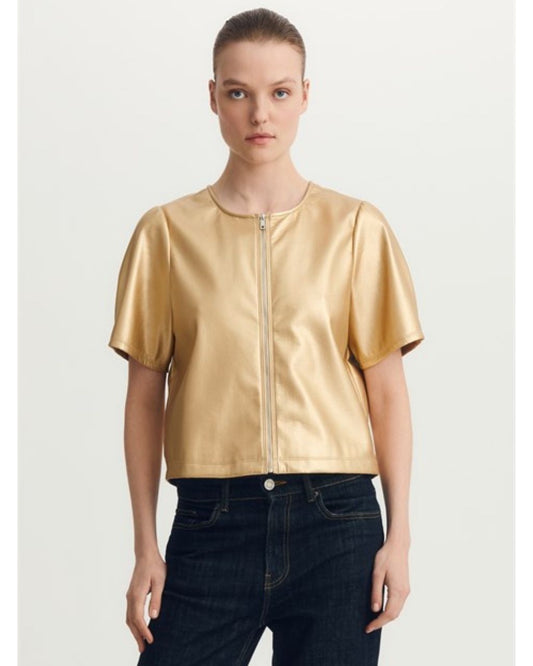 Houston Faux Leather Top