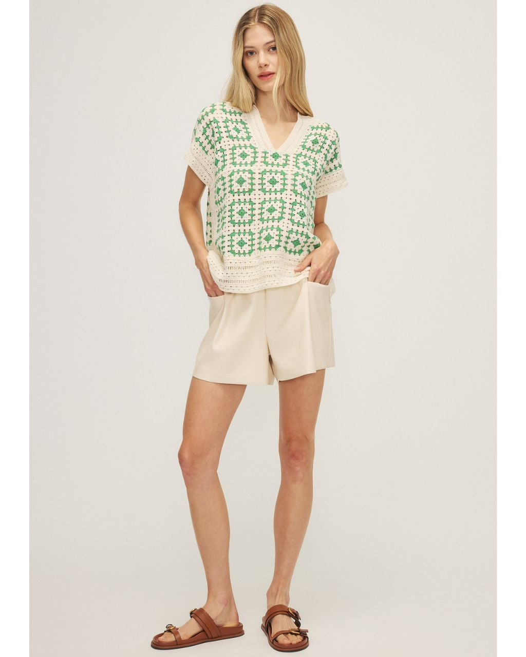 Haruka Sleeveless Crochet Top