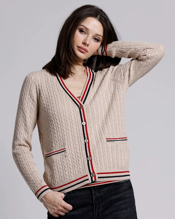 Baby Cable Cardi with Tipping