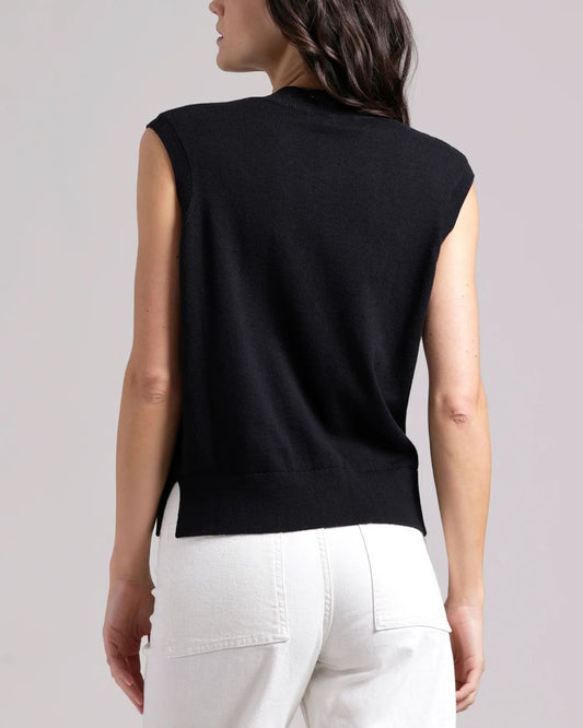 Supima Cotton Cashmere Button Front Vest